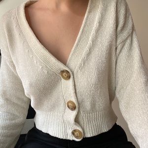 UO Maura Chenille Cropped Cardigan